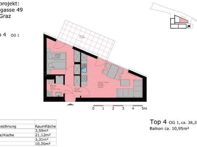 Wohnung mit Balkon kaufen in 8010 Graz (Bild 4)