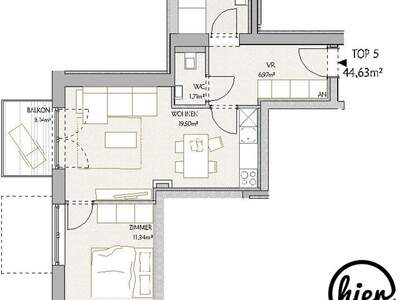 Wohnung mit Balkon kaufen in 8044 Graz (Bild 1)