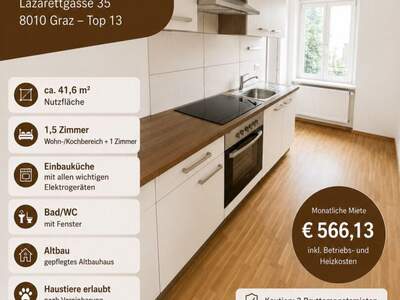 Apartment provisionsfrei mieten in 8020 Steiermark