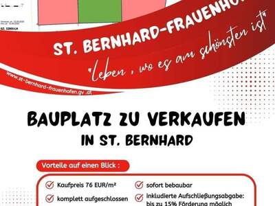 Grundstück kaufen in 3580 St. Bernhard