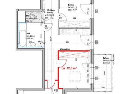 Wohnung mit Balkon mieten in 1110 Wien (Bild 1)