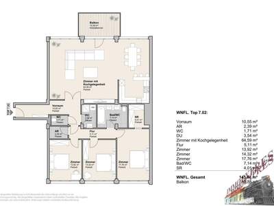 Terrassenwohnung mieten in 1040 Wien (Bild 4)