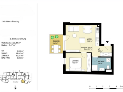 Wohnung mit Balkon mieten in 1140 Wien (Bild 1)