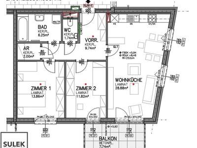 Wohnung mit Balkon mieten in 7000 Eisenstadt (Bild 1)