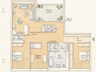 Terrassenwohnung kaufen in 8055 Graz (Bild 1)