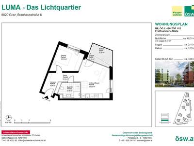 Wohnung mit Balkon mieten in 8020 Graz (Bild 1)
