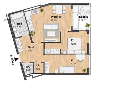 Terrassenwohnung mieten in 8020 Graz (Bild 1)