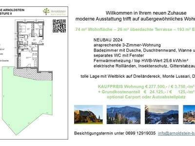 Eigentumswohnung in 9601 Arnoldstein
