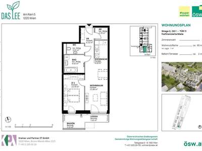 Wohnung mit Balkon mieten in 1220 Wien (Bild 1)