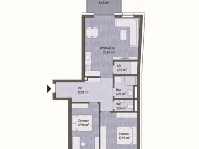 Terrassenwohnung kaufen in 8020 Graz Gries