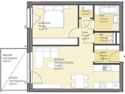 Wohnung mieten in 4643 Pettenbach