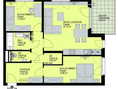 Wohnung mit Balkon kaufen in 1140 Wien (Bild 3)