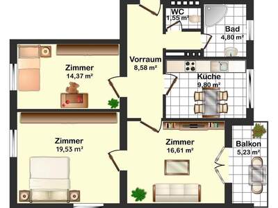 Wohnung provisionsfrei mieten in 2492 Eggendorf