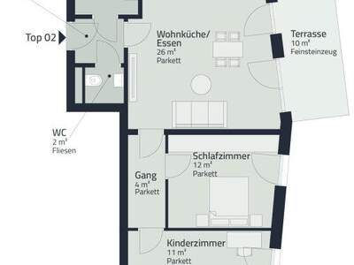 Terrassenwohnung mieten in 8055 Graz (Bild 3)