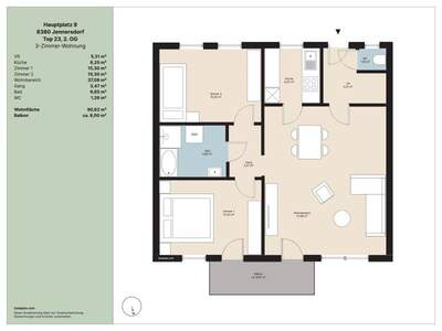 Terrassenwohnung mieten in 8380 Jennersdorf (Bild 1)