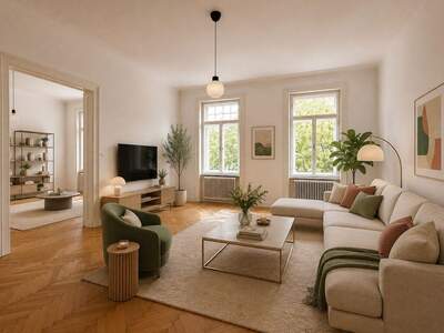 Altbauwohnung mit Balkon mieten in 1030 Wien (Bild 1)