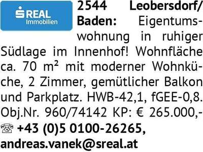 Eigentumswohnung in 2544 Leobersdorf