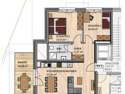 Wohnung mit Balkon kaufen in 6215 Achenkirch (Bild 2)