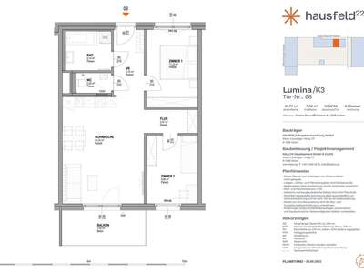 Wohnung mit Balkon mieten in 1220 Wien (Bild 1)