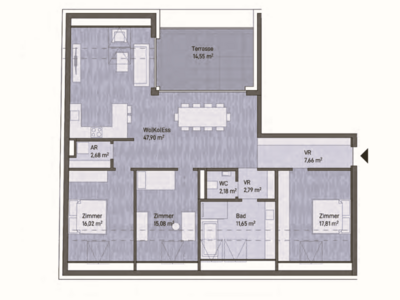 Terrassenwohnung kaufen in 8020 Graz Gries
