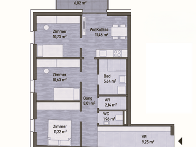 Terrassenwohnung kaufen in 8020 Graz Gries