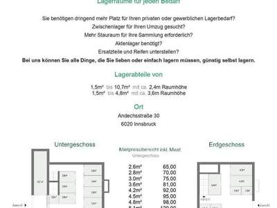 Gewerbeobjekt provisionsfrei mieten in 6020 Innsbruck