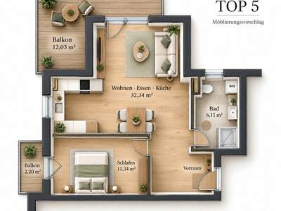 Wohnung mit Balkon kaufen in 4020 Linz (Bild 3)