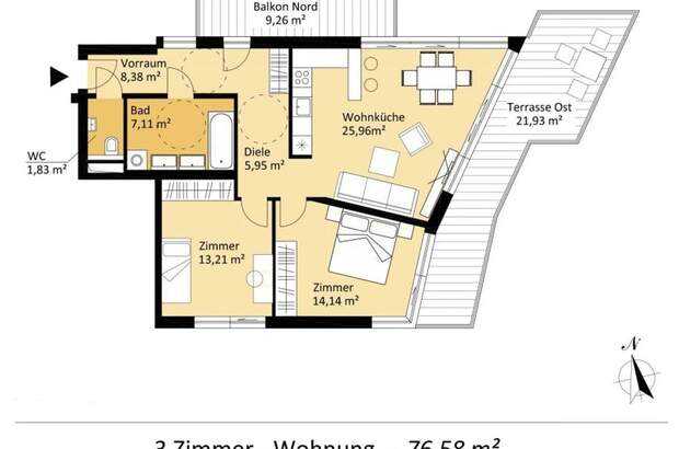 Altbauwohnung mit Balkon mieten in 1140 Wien (Bild 5)