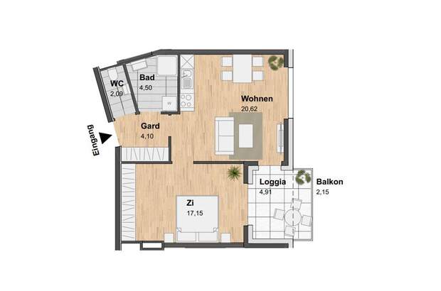 Wohnung mit Balkon mieten in 8020 Graz (Bild 2)