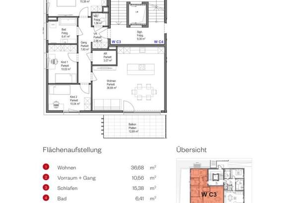 Wohnung mit Balkon kaufen in 5325 Plainfeld (Bild 5)