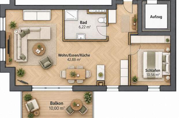 Wohnung mit Balkon kaufen in 4020 Linz (Bild 3)