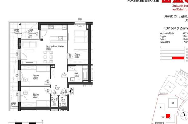 Wohnung mit Balkon kaufen in 4623 Gunskirchen (Bild 4)