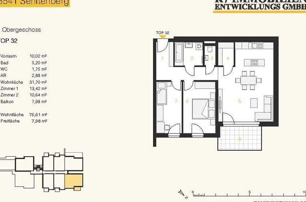 Wohnung mit Balkon kaufen in 3541 Senftenberg (Bild 3)