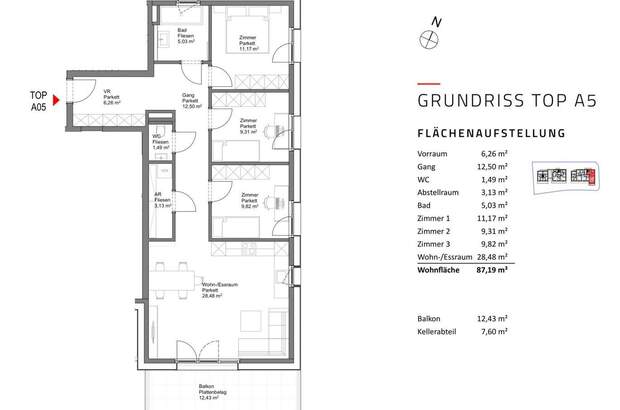 Wohnung mit Balkon kaufen in 5202 Neumarkt (Bild 4)