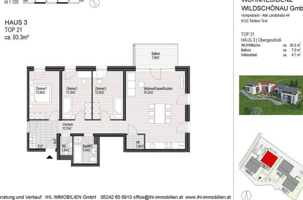 Wohnung mit Balkon kaufen in 6311 Oberau (Bild 3)
