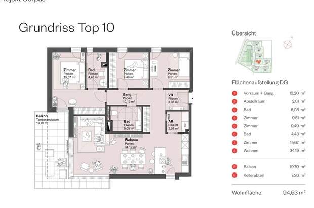 Wohnung mit Balkon kaufen in 5082 Grödig (Bild 3)
