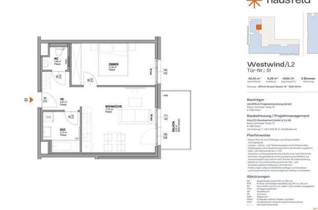 Wohnung mit Balkon mieten in 1220 Wien (Bild 1)