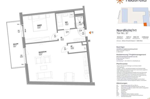 Wohnung mit Balkon mieten in 1220 Wien (Bild 1)