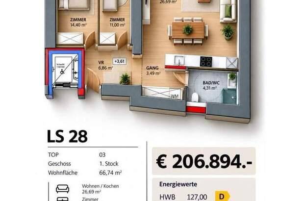 Wohnung kaufen in 5280 Braunau (Bild 1)