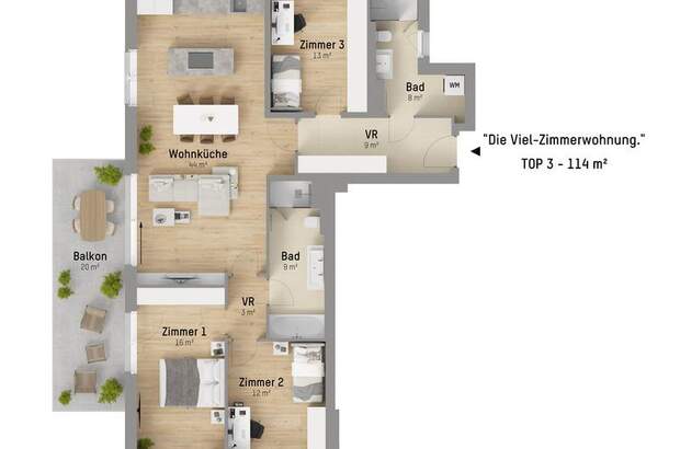 Terrassenwohnung kaufen in 1220 Wien (Bild 1)