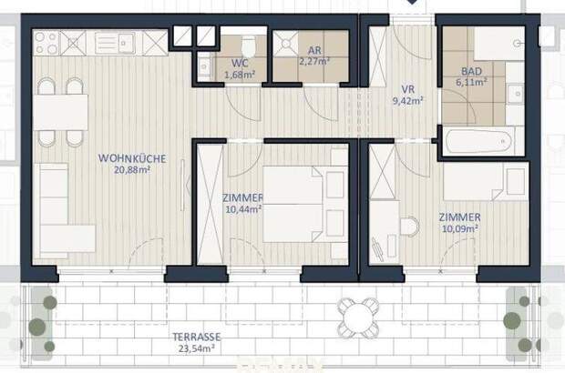 Terrassenwohnung kaufen in 3400 Klosterneuburg (Bild 2)