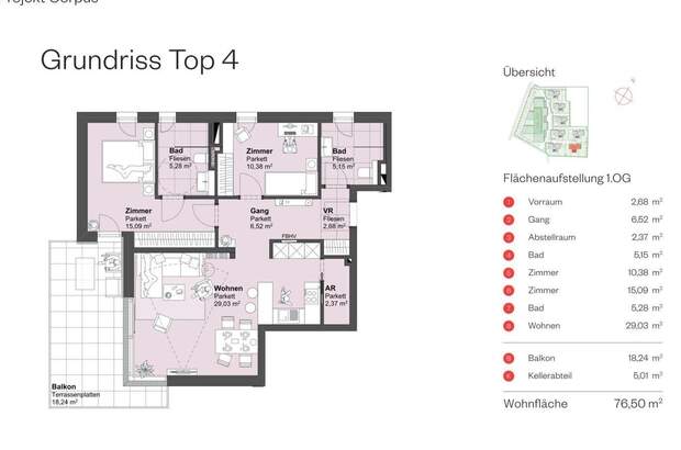 Wohnung mit Balkon kaufen in 5082 Grödig (Bild 2)