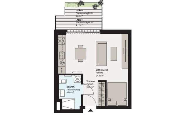 Terrassenwohnung mieten in 1220 Wien