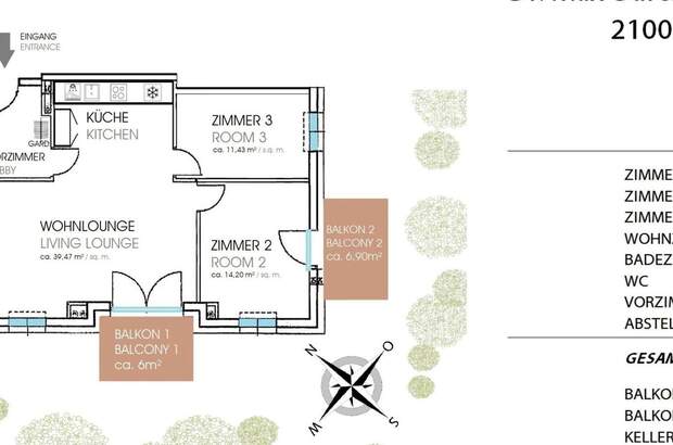 Wohnung mit Balkon mieten in 2100 Korneuburg (Bild 3)