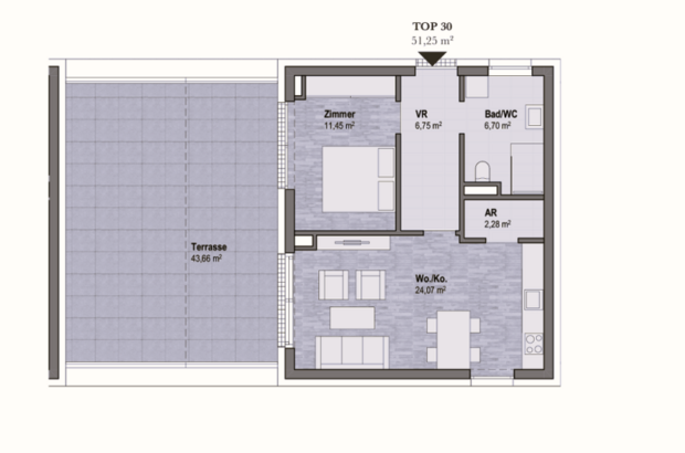 Terrassenwohnung kaufen in 8010 Graz Geidorf