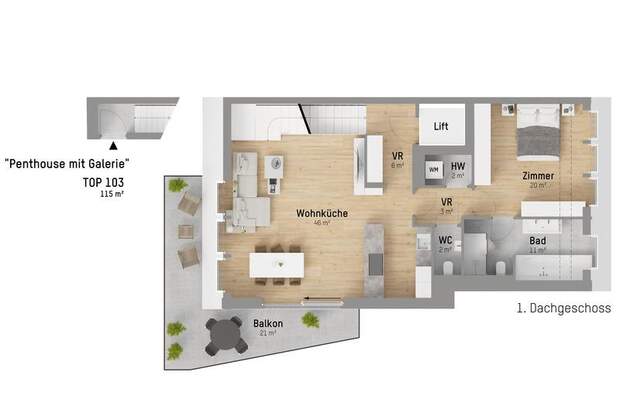 Terrassenwohnung kaufen in 1220 Wien (Bild 1)