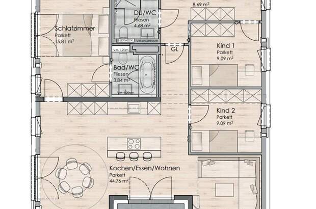 Wohnung mit Balkon kaufen in 83416 Saaldorf (Bild 2)