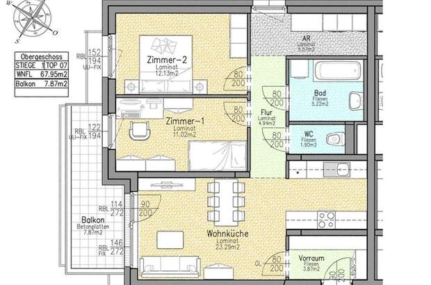 Wohnung mit Balkon in 8700 Leoben (Bild 2)