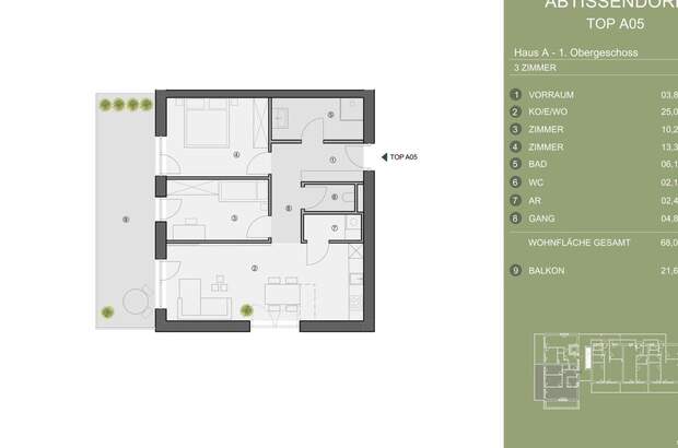 Wohnung mit Balkon kaufen in 8073 Feldkirchen (Bild 5)