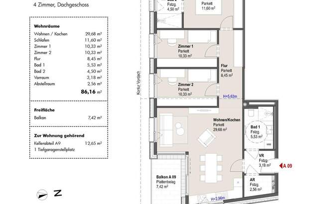 Wohnung mit Balkon kaufen in 5760 Saalfelden (Bild 2)
